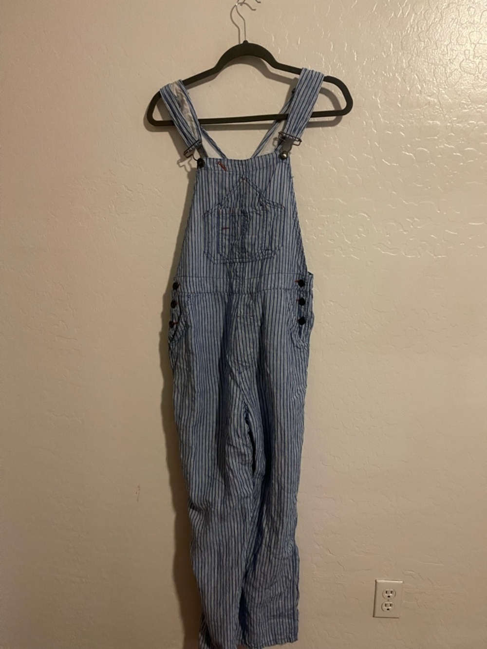 Faherty Light Blue Striped Women’s Overalls - Picture 5 of 8